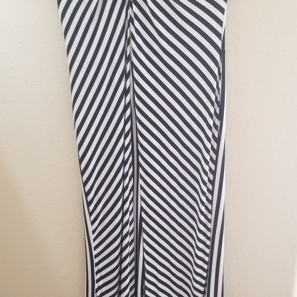Black/White striped halter top jumpsuit Plus size 30/32